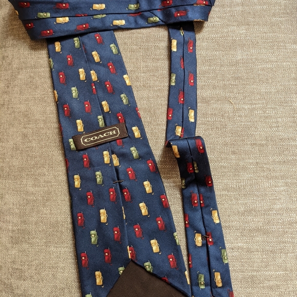 Vintage Coach silk cellphone bag pattern tie - Picture 3 of 5